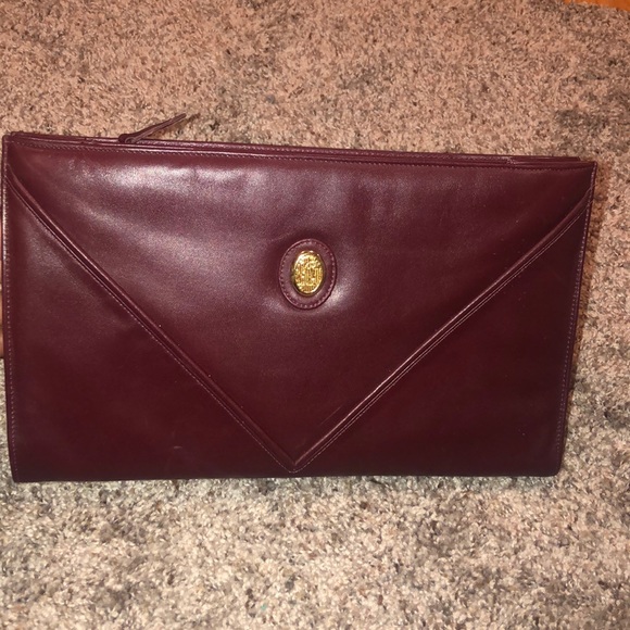 Burgundy FS Originals Vintage Leather Clutch - Picture 2 of 5
